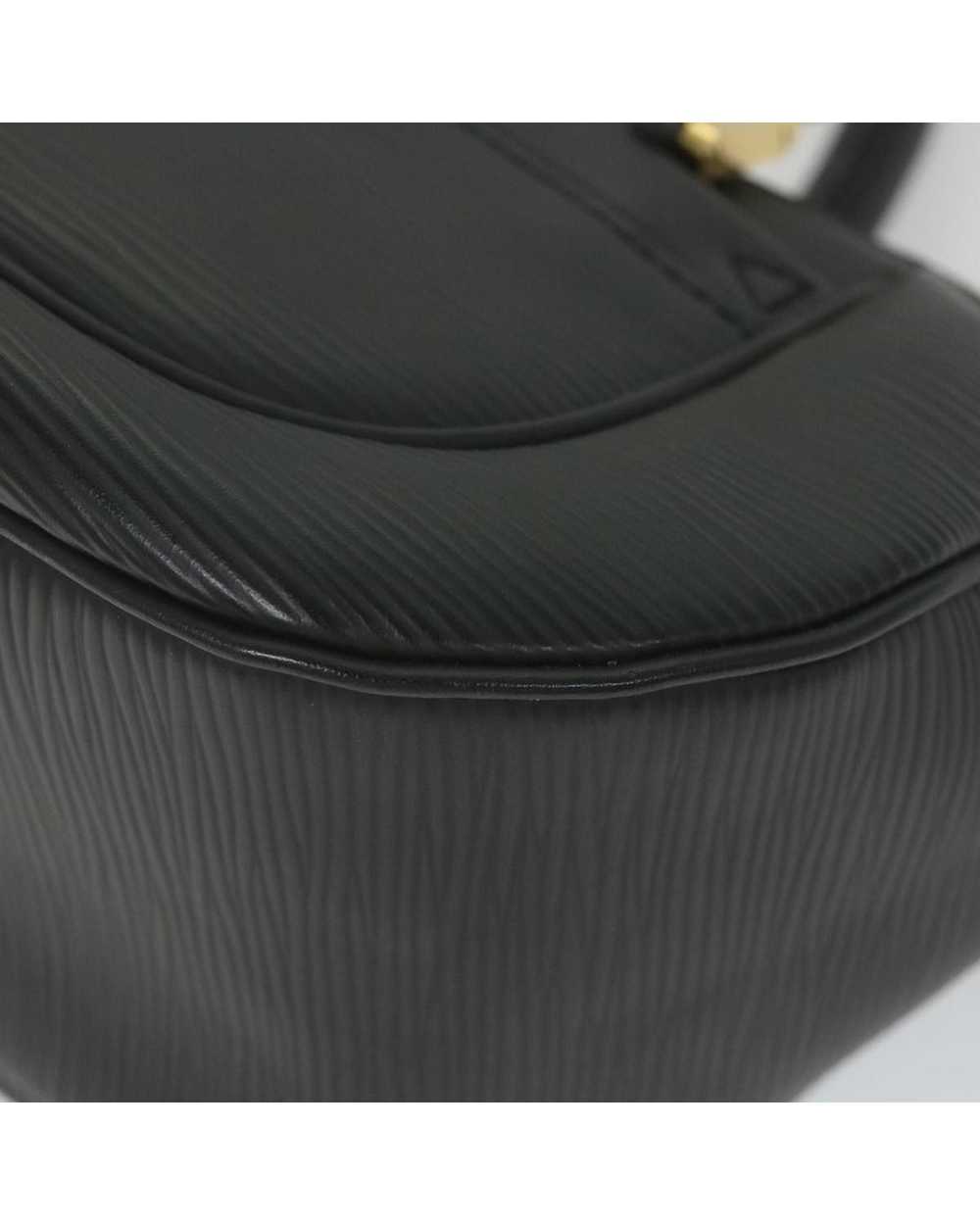 Louis Vuitton Black Leather Handbag with Elegant … - image 10