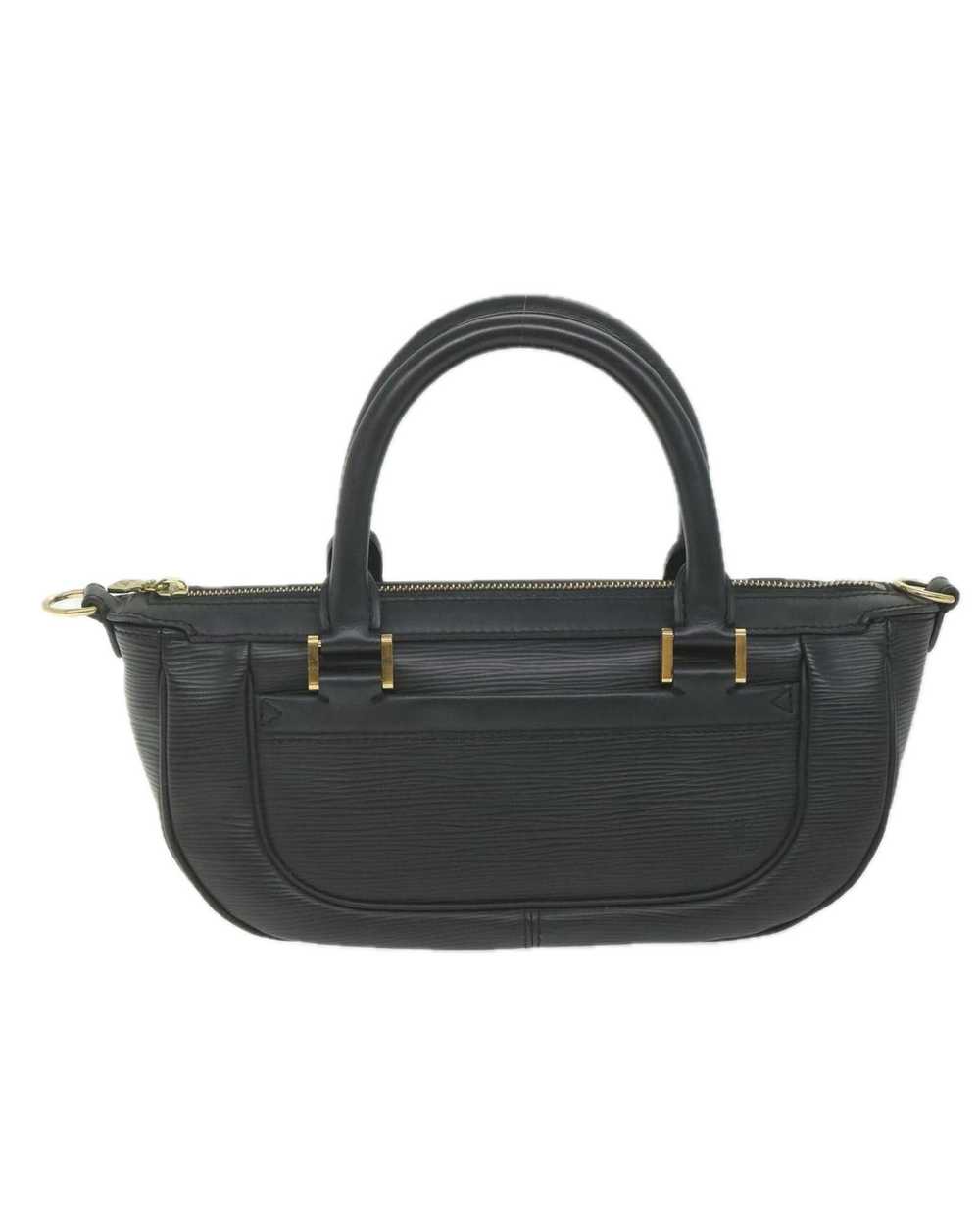Louis Vuitton Black Leather Handbag with Elegant … - image 2