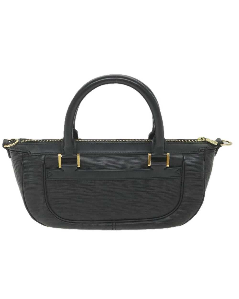 Louis Vuitton Black Leather Handbag with Elegant … - image 3