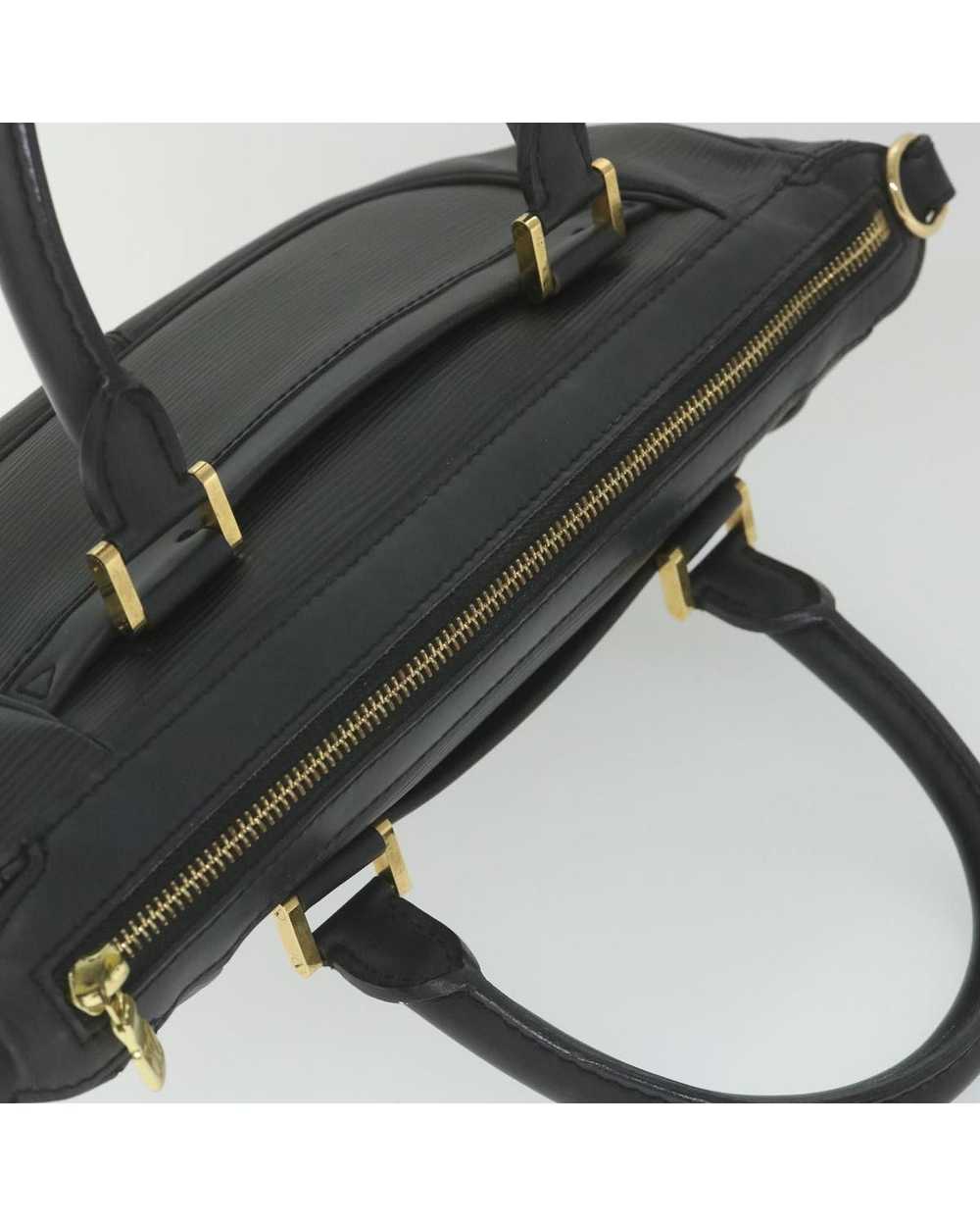 Louis Vuitton Black Leather Handbag with Elegant … - image 6