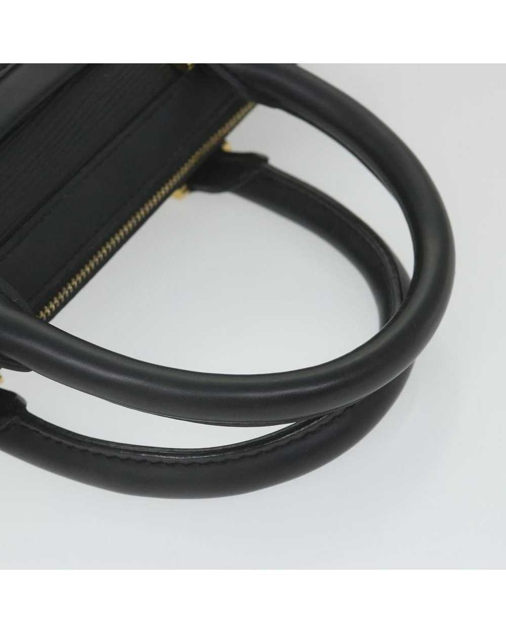 Louis Vuitton Black Leather Handbag with Elegant … - image 7