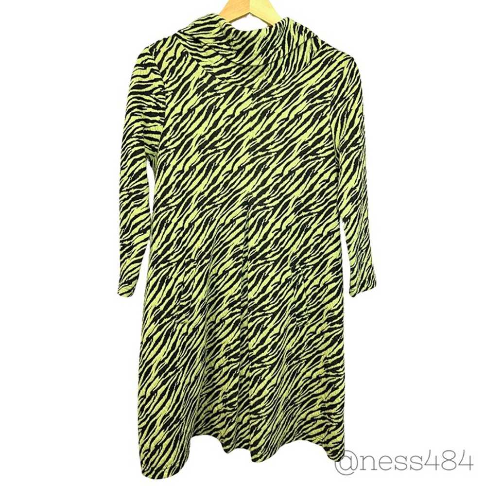 Tyler Boe Cowl Neck Green Sweater Dress Tiger Pri… - image 1