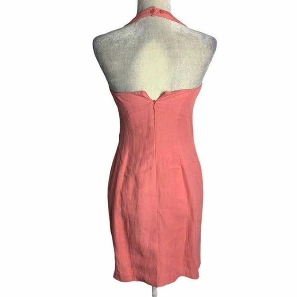 Vintage Ann Taylor Halter Sheath Dress 2 Pink Lin… - image 4