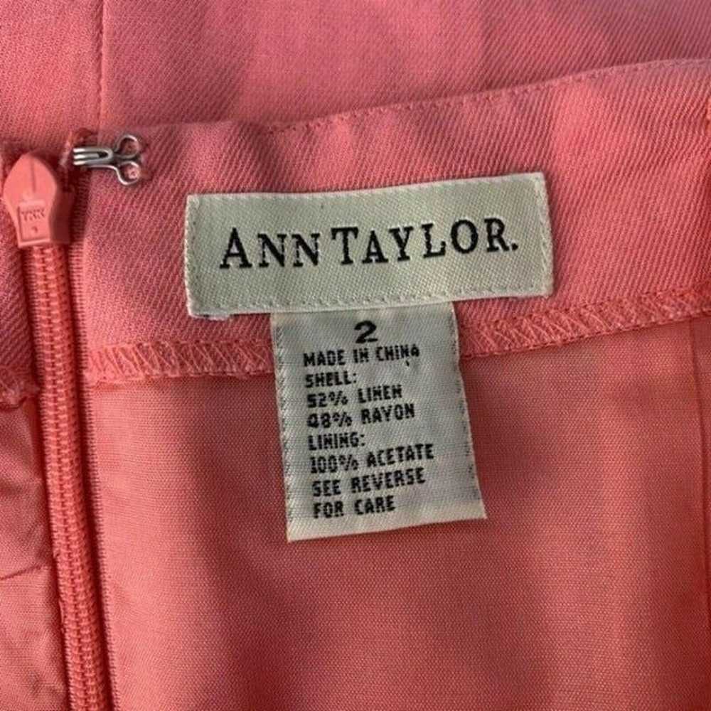 Vintage Ann Taylor Halter Sheath Dress 2 Pink Lin… - image 7