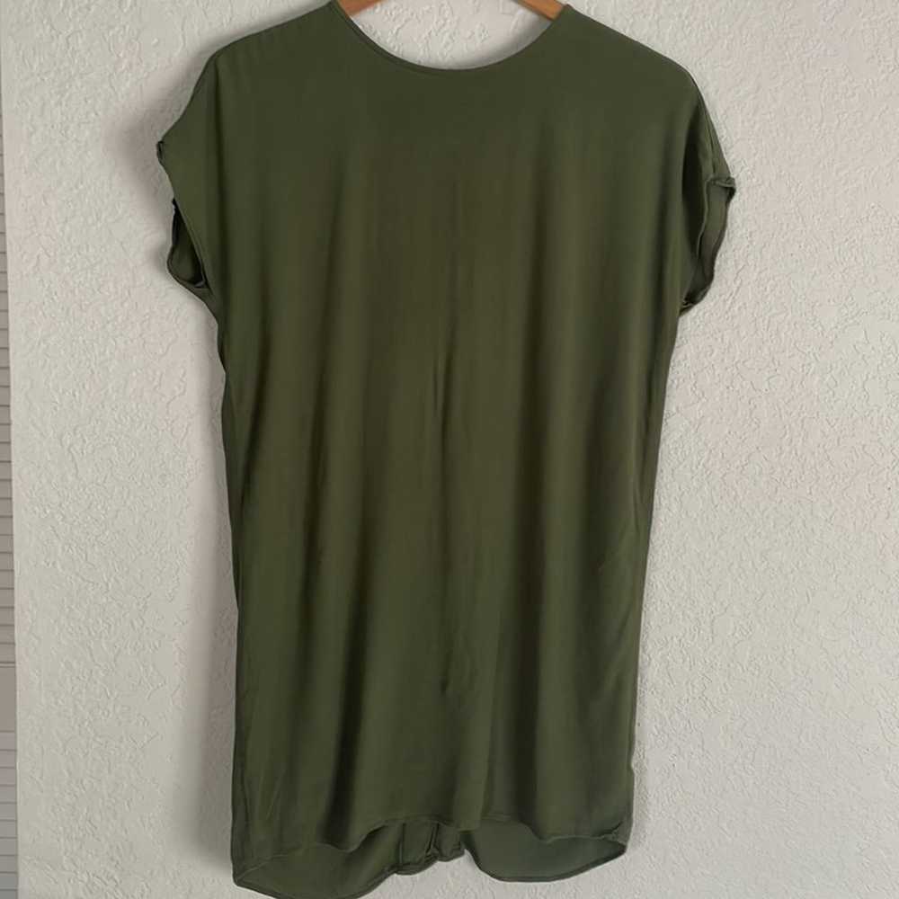 Madewell Easy Dress Green Button Back Crew XS - image 3