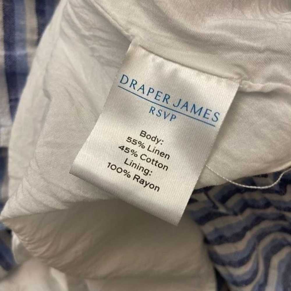 Draper James Blue & White Striped Linen Cotton Bl… - image 4
