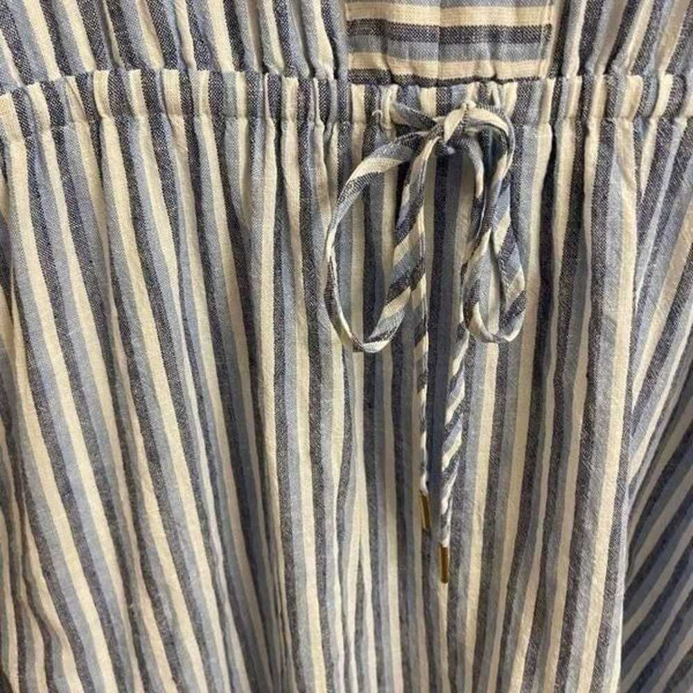 Draper James Blue & White Striped Linen Cotton Bl… - image 5