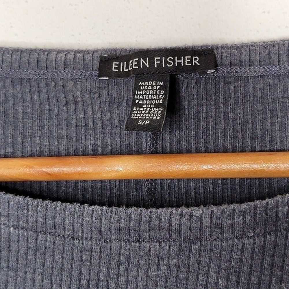 Eileen Fisher Small S Dark Gray Ribbed Short Cap … - image 3