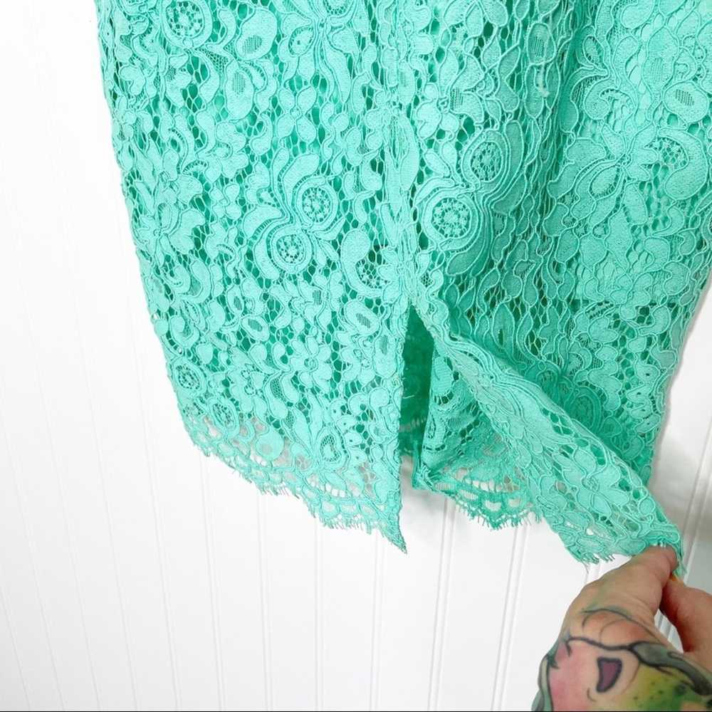 Bardot Lace Panel Dress in Mint NWOT 10 - image 11