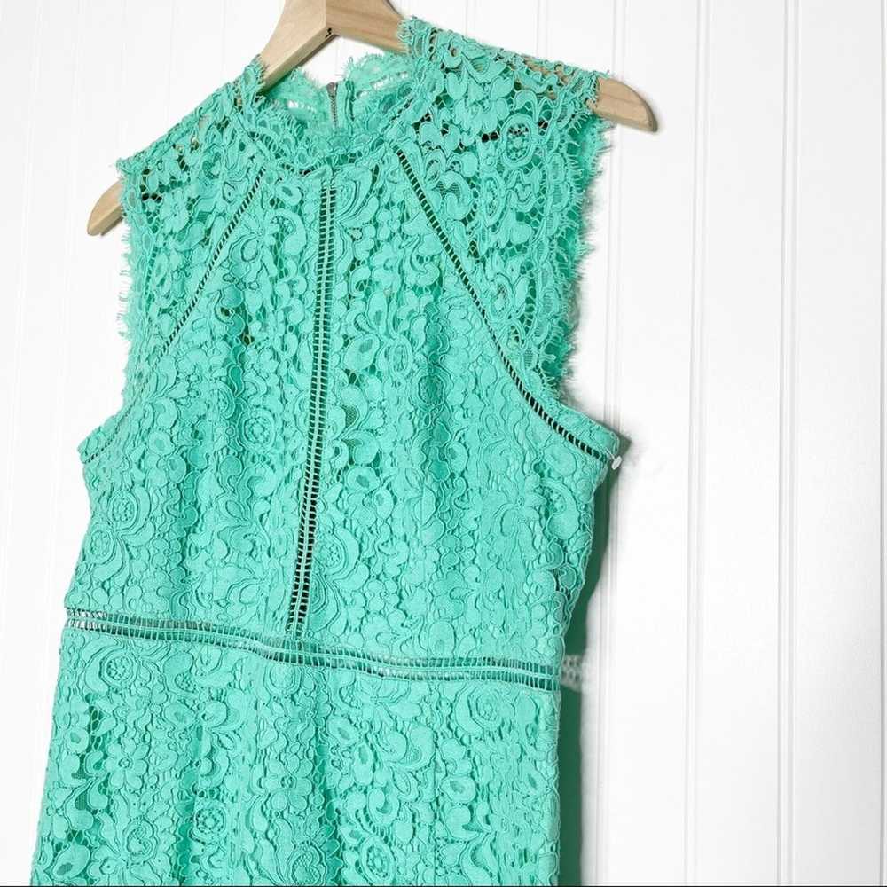Bardot Lace Panel Dress in Mint NWOT 10 - image 4