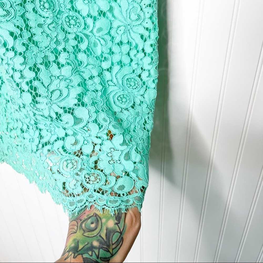 Bardot Lace Panel Dress in Mint NWOT 10 - image 6
