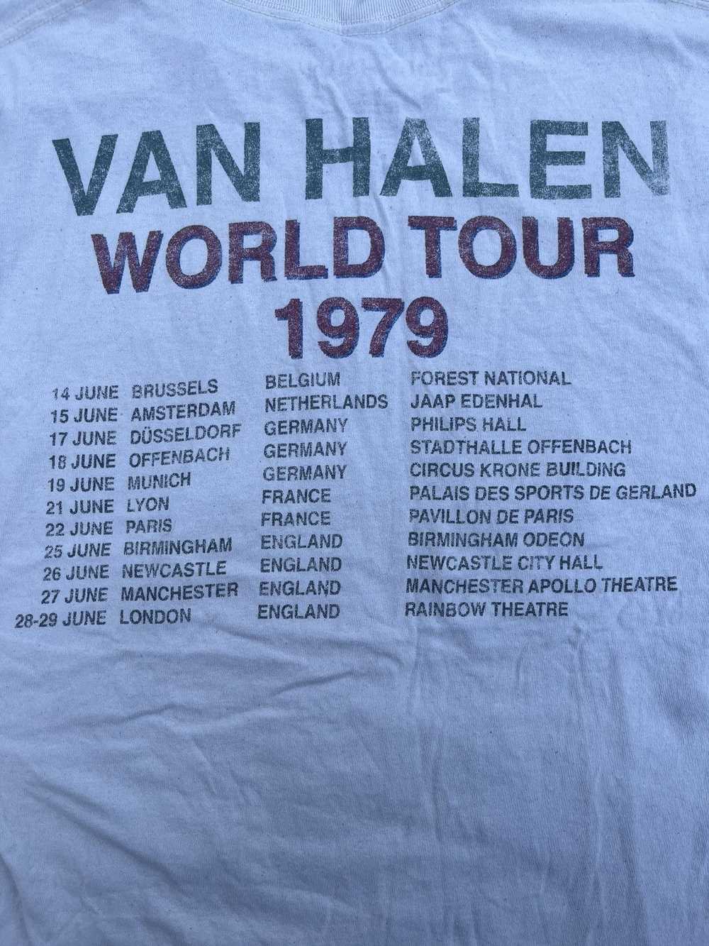 Streetwear × Vintage Van Halen 1979 World Tour Gr… - image 4