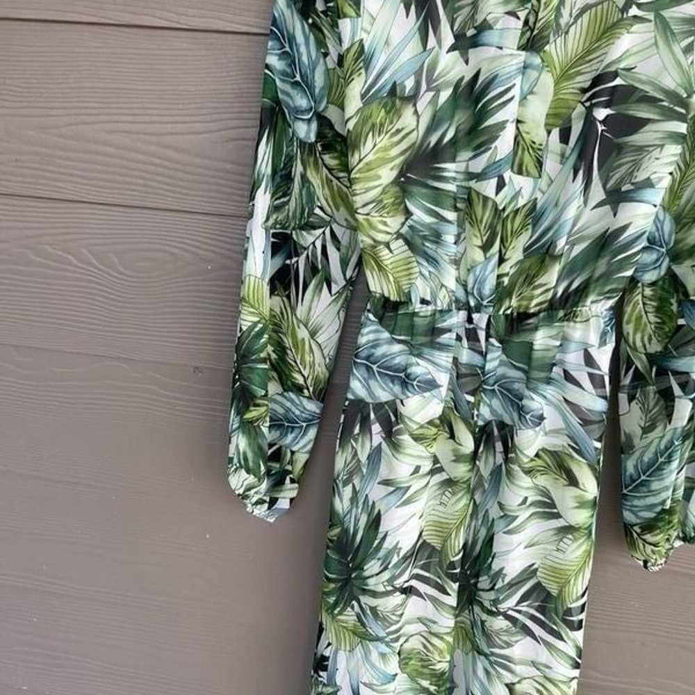 Nine West palm leaf green maxi dress - image 10
