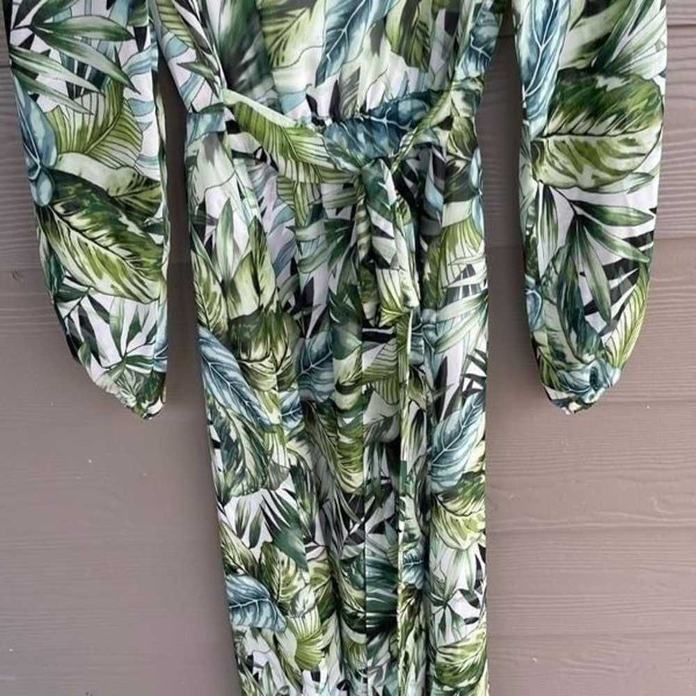 Nine West palm leaf green maxi dress - image 7