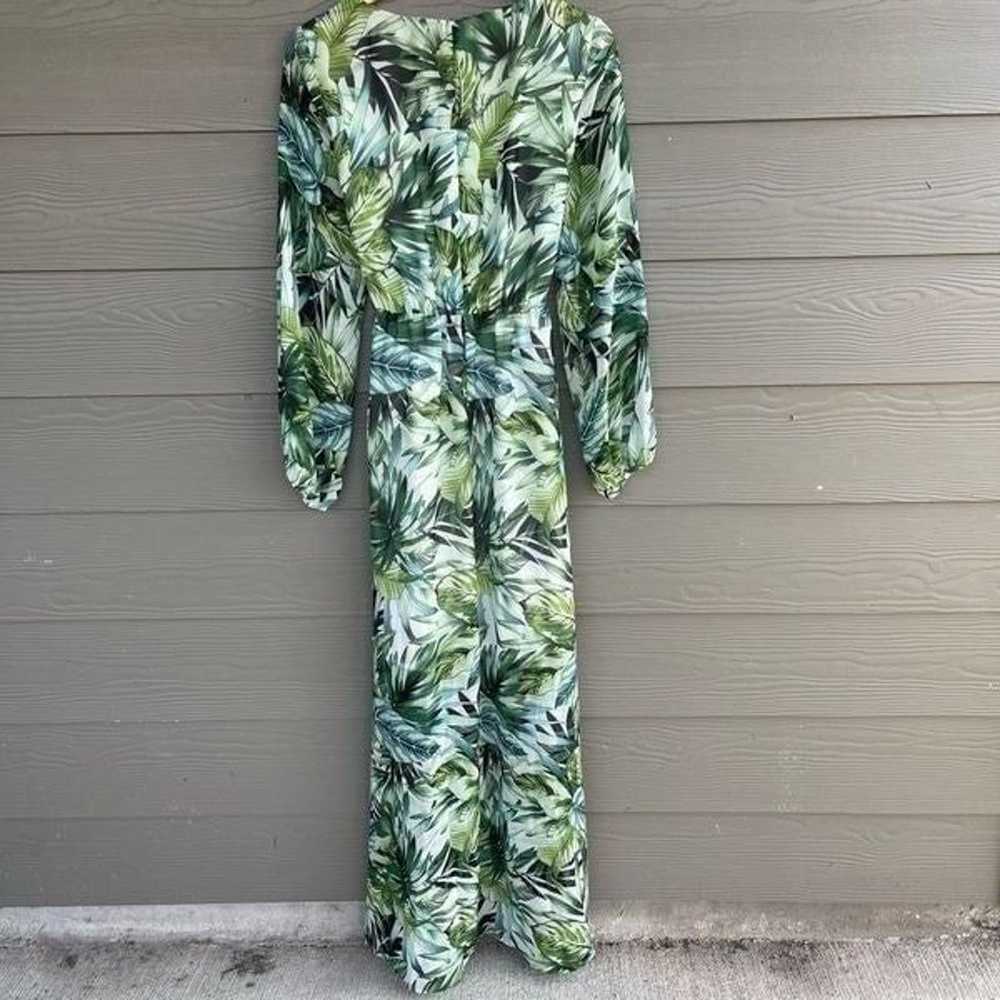 Nine West palm leaf green maxi dress - image 9