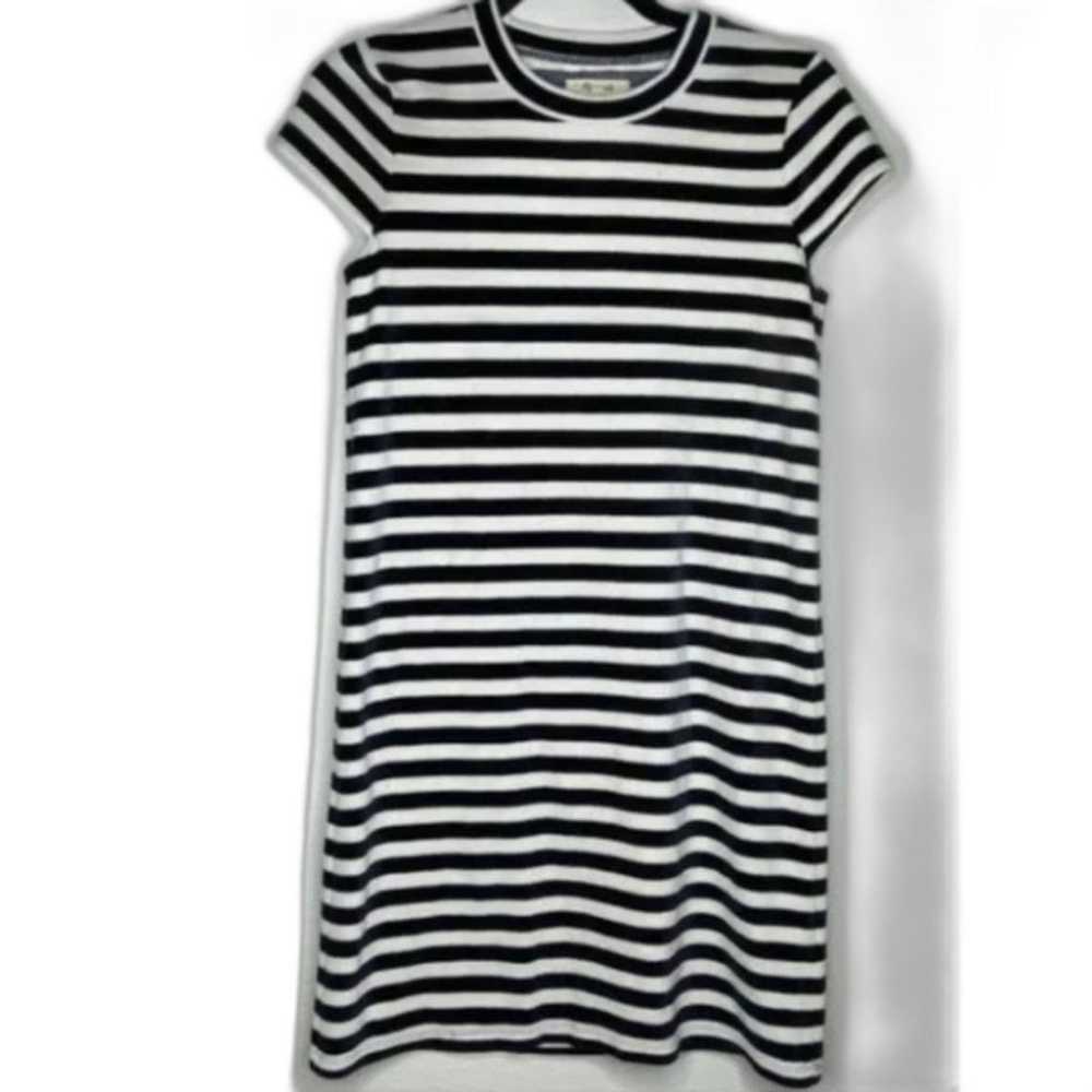 Madewell Dress Striped Velour Tee Dress Short Sle… - image 2