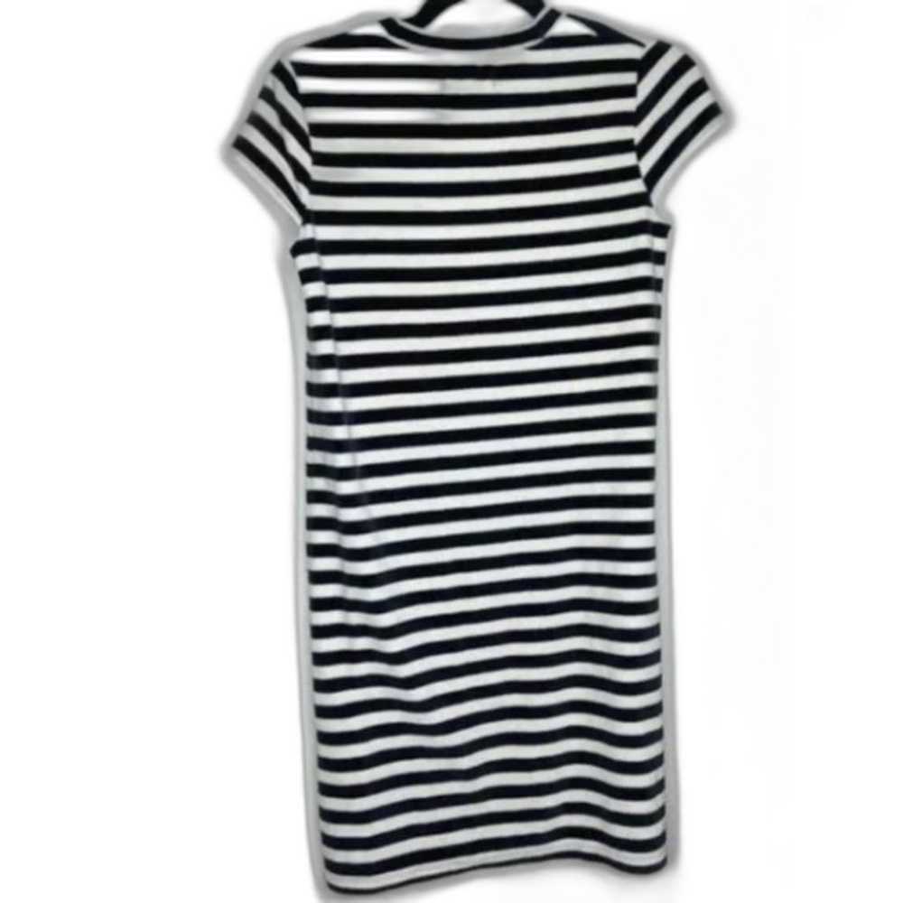 Madewell Dress Striped Velour Tee Dress Short Sle… - image 3