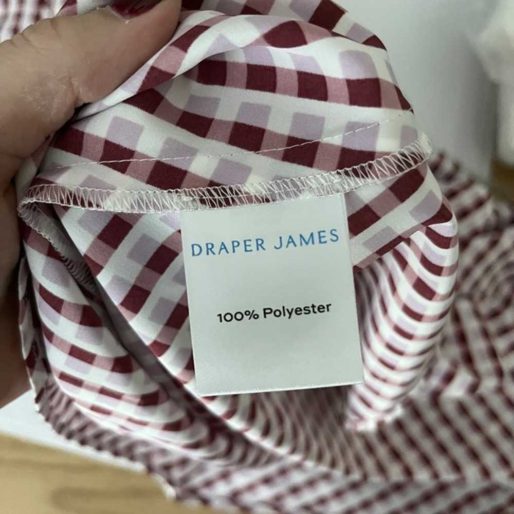 Draper James Pink Red Checkered Print Short Sleev… - image 10