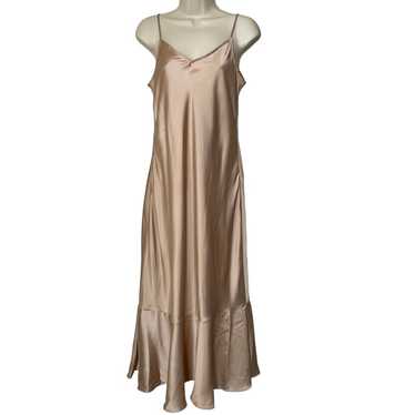 Lattelier Gorgeous Slip Cami Midi Dress, Nude poly