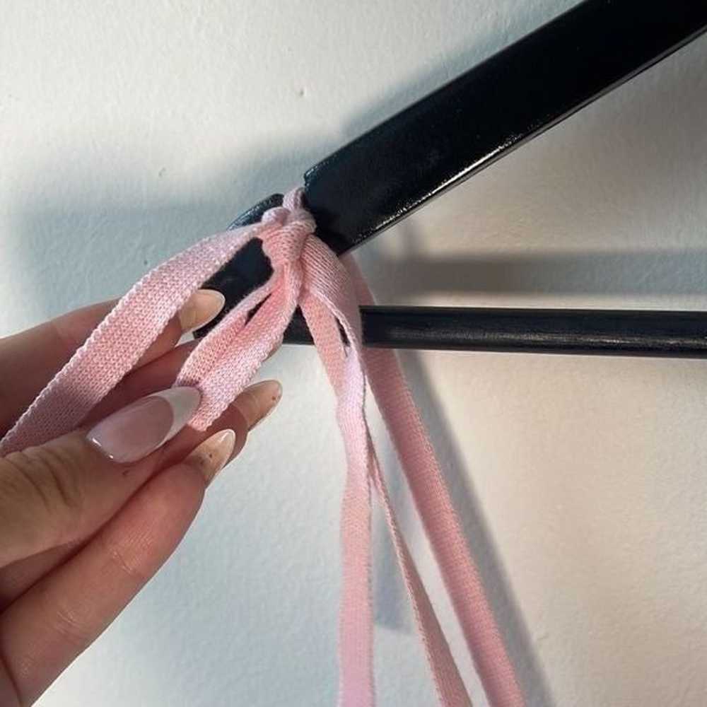 EUC Sugar Thrillz Pink Floral Knit Tie Strap Dres… - image 5