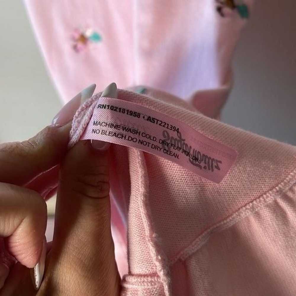 EUC Sugar Thrillz Pink Floral Knit Tie Strap Dres… - image 7