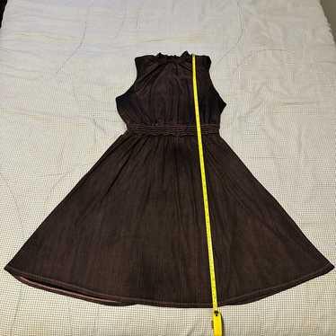 Mod Cloth Metallic Sleeveless A Line Knee Length D