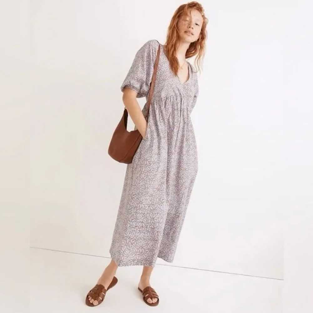 100% Cotton Madewell Marianna Puff Sleeve Maxi Dr… - image 6