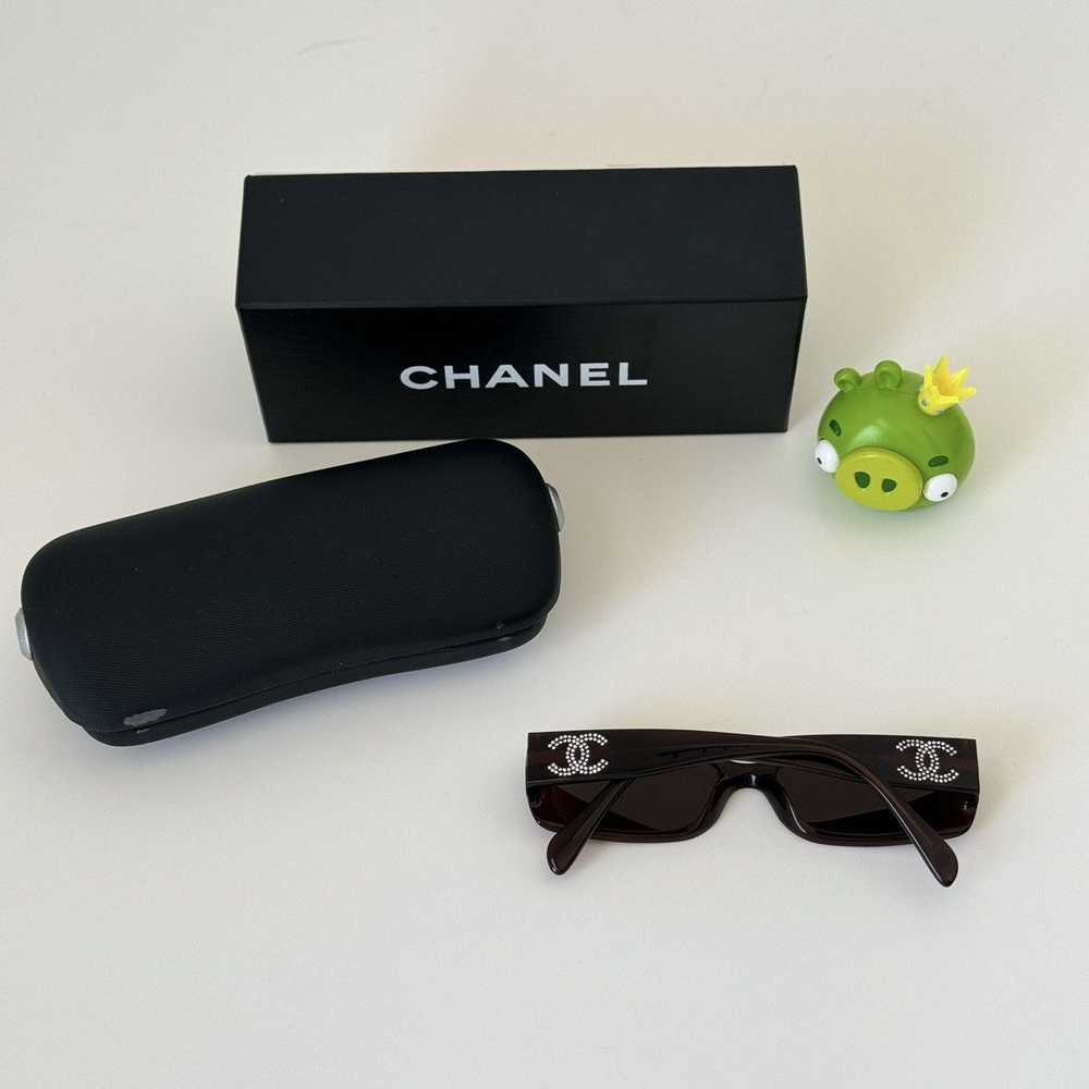 Chanel Y2K CHANEL CC RECTANGLE SUNGLASSES RHINEST… - image 10