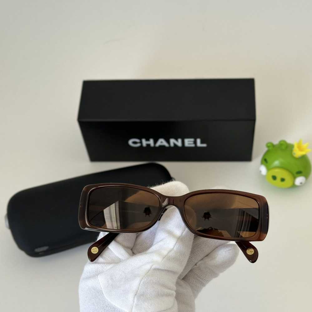 Chanel Y2K CHANEL CC RECTANGLE SUNGLASSES RHINEST… - image 2