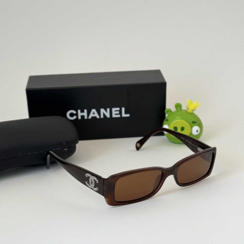 Chanel Y2K CHANEL CC RECTANGLE SUNGLASSES RHINEST… - image 3