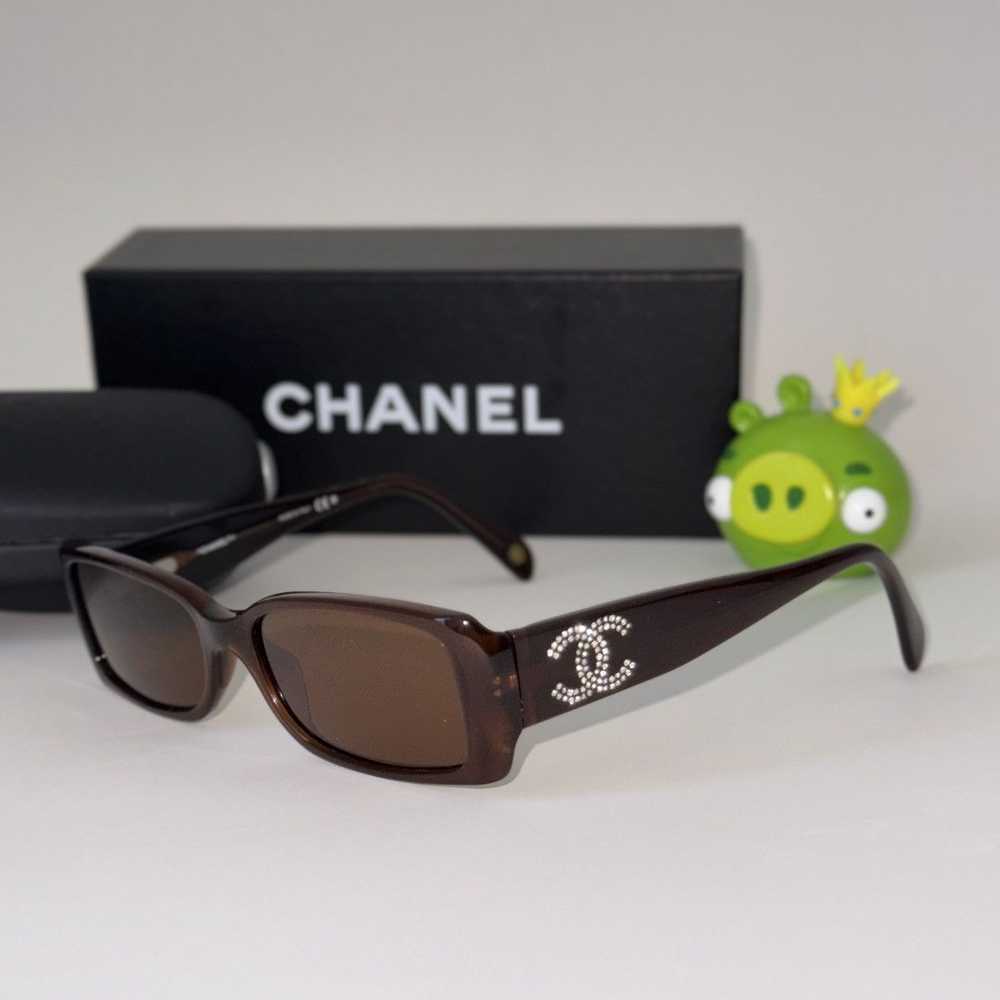 Chanel Y2K CHANEL CC RECTANGLE SUNGLASSES RHINEST… - image 6