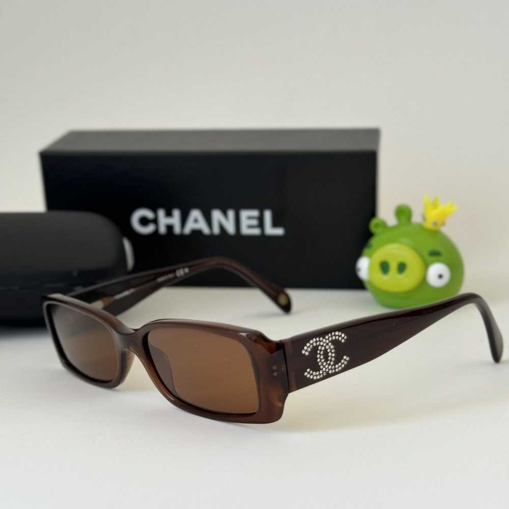Chanel Y2K CHANEL CC RECTANGLE SUNGLASSES RHINEST… - image 9