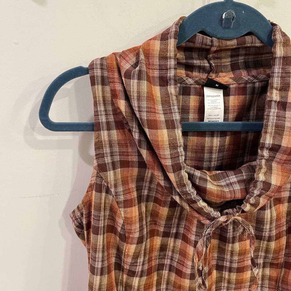 Patagonia Vintage Plaid Casual Cowl Neck Dress- B… - image 2