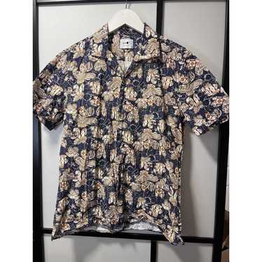 Nn07 NN07 Miyagi Blue Short Sleeve Shirt Mens Size