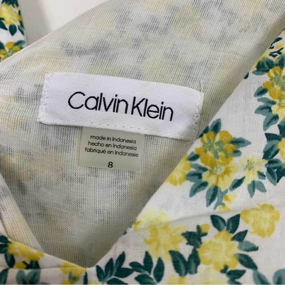 Calvin Klein Ditsy Floral Print Midi Dress Size 8 - image 2