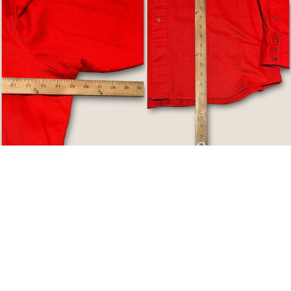 Sears VTG Sears Western Wear Shirt Mens XL Red Lo… - image 4