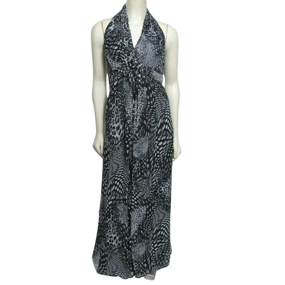 Vintage Joseph Ribkoff Halter Chiffon Maxi Dress … - image 1