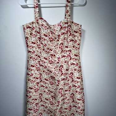 ANN TAYLOR Vintage 100% Silk Floral Lined Dress