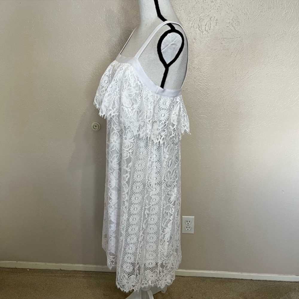 Tracy Reese Anthropologie White Lace Sleeveless L… - image 2