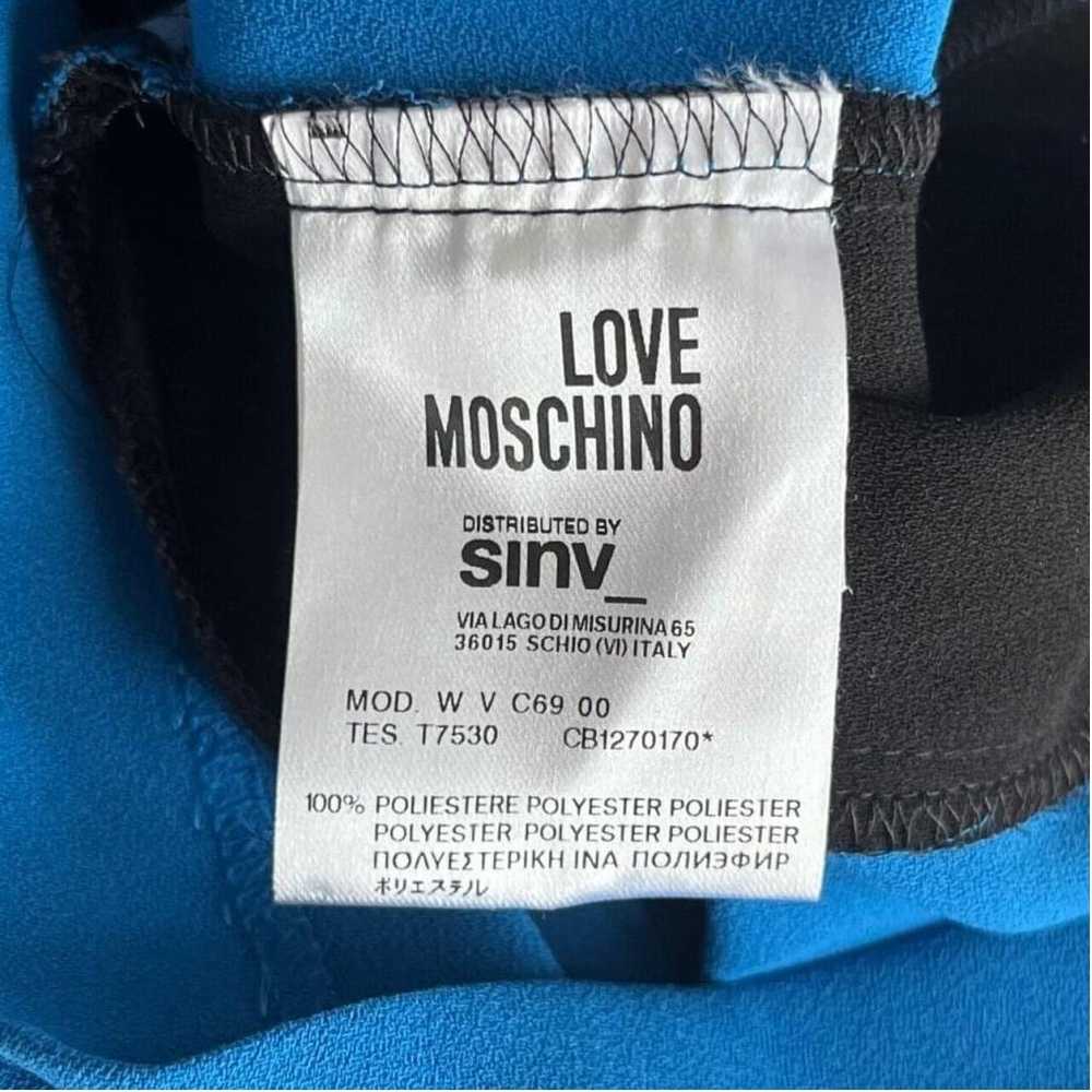 Love Moschino Womens Blue Black Colorblock Sleeve… - image 5