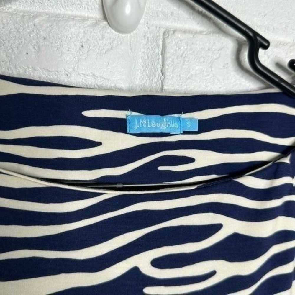 J McLaughlin Zebra Animal Striped Dress 3/4 Sleev… - image 3