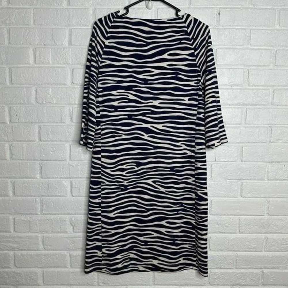 J McLaughlin Zebra Animal Striped Dress 3/4 Sleev… - image 5