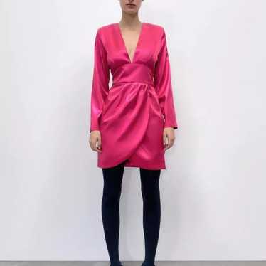 NWOT • Zara • Hot Pink Metallic Dress