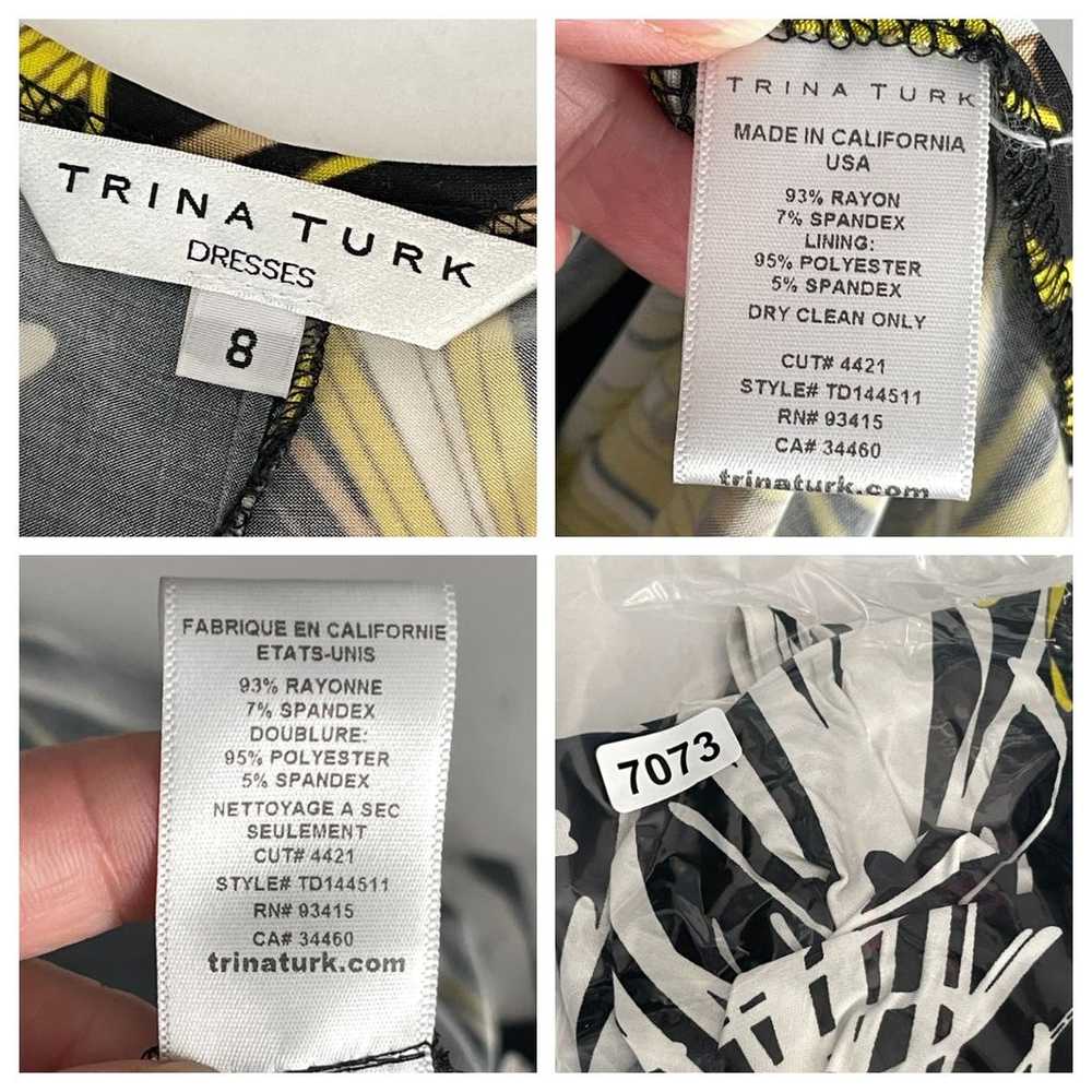 Trina Turk Tropical Floral Maxi Dress Sz 8 Black … - image 10