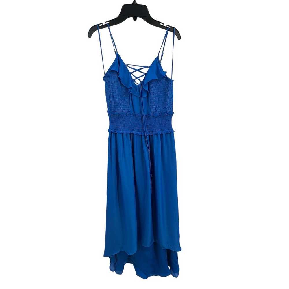 Parker Blue Sleeveless Silky Midi Malta Dress Siz… - image 2
