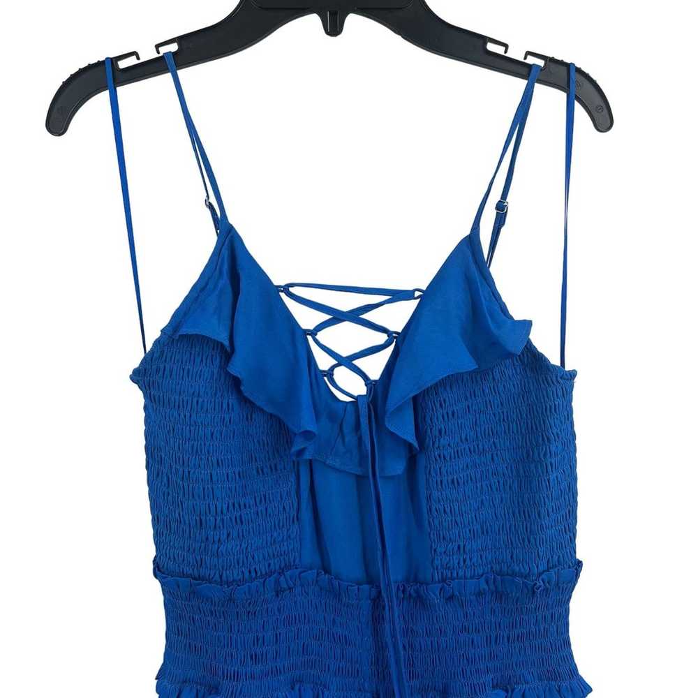 Parker Blue Sleeveless Silky Midi Malta Dress Siz… - image 3