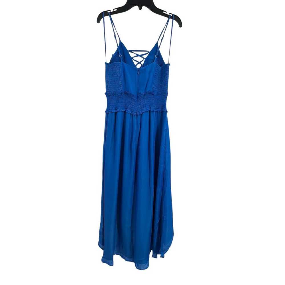 Parker Blue Sleeveless Silky Midi Malta Dress Siz… - image 4