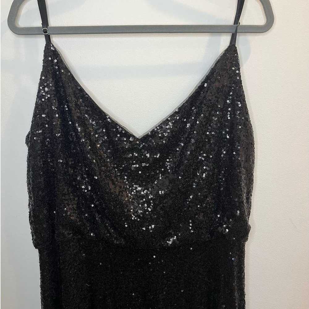 Revelry Black Sequins A-Line V-Neck Glam Gown Siz… - image 5