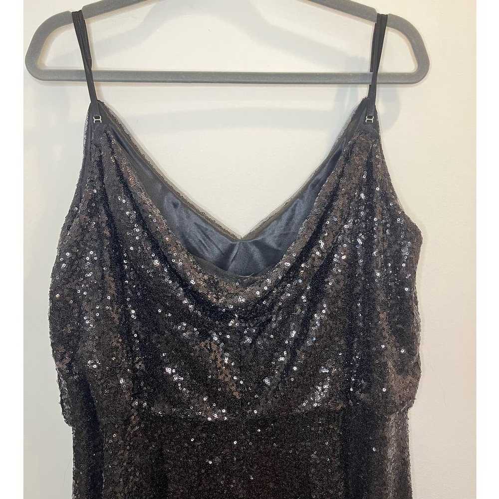 Revelry Black Sequins A-Line V-Neck Glam Gown Siz… - image 7