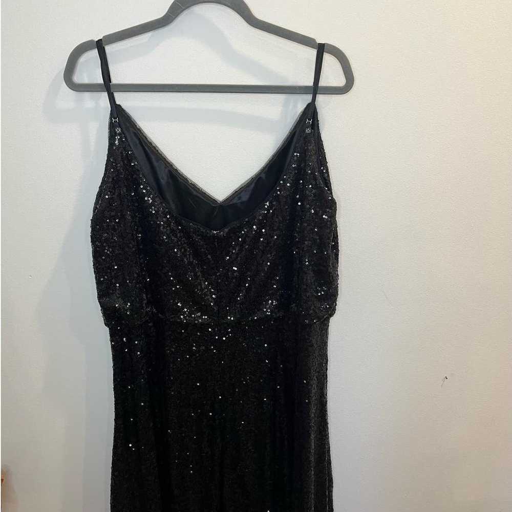 Revelry Black Sequins A-Line V-Neck Glam Gown Siz… - image 9